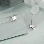 Tiny Shooting Star Stud Earrings in Sterling Silver, Silver Gold or Rose Gold, Star Stud Earrings, Celestial Jewellery