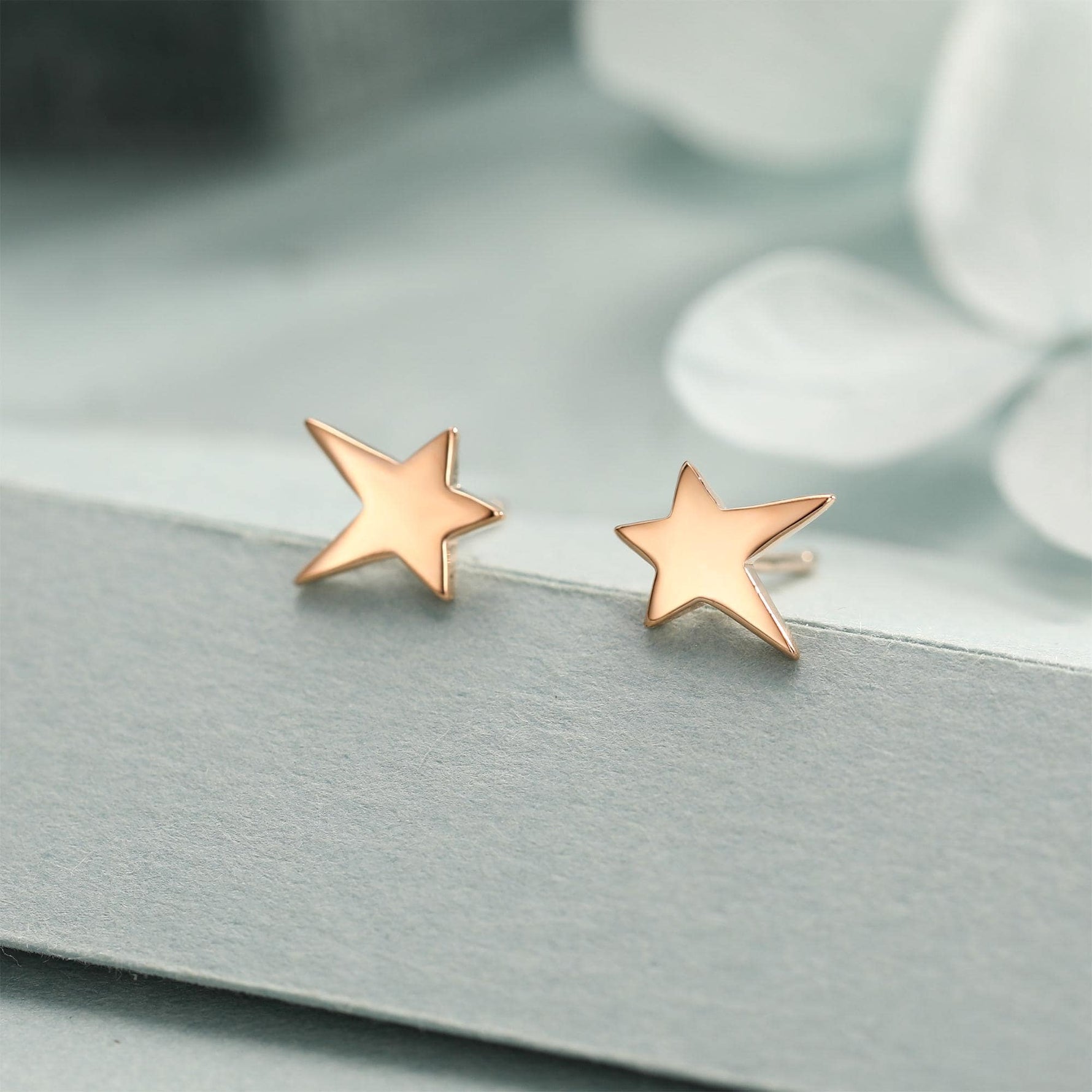 Tiny Shooting Star Stud Earrings in Sterling Silver, Silver Gold or Rose Gold, Star Stud Earrings, Celestial Jewellery