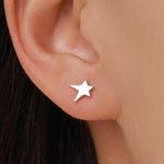 Tiny Shooting Star Stud Earrings in Sterling Silver, Silver Gold or Rose Gold, Star Stud Earrings, Celestial Jewellery