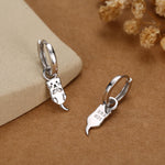 Otter Charms for Huggie Hoop Earrings in Sterling Silver