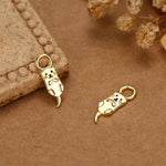 Otter Charms for Huggie Hoop Earrings in Sterling Silver