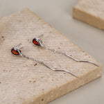Sterling Silver Balloon Dangle Stud Earrings, Silver or Gold, Red Balloon Earrings, Cute and Quirky Design
