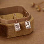 Sterling Silver Tarot Sun and Star Enamel Drop Earrings