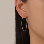 Skinny 40mm Large Hoop Earrings