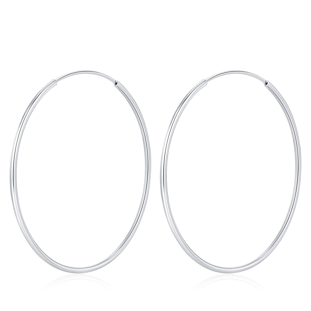 Skinny 40mm Large Hoop Earrings