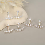 Sterling Silver Mother of Pearl Pearl Jacket Earrings in Sterling Silver