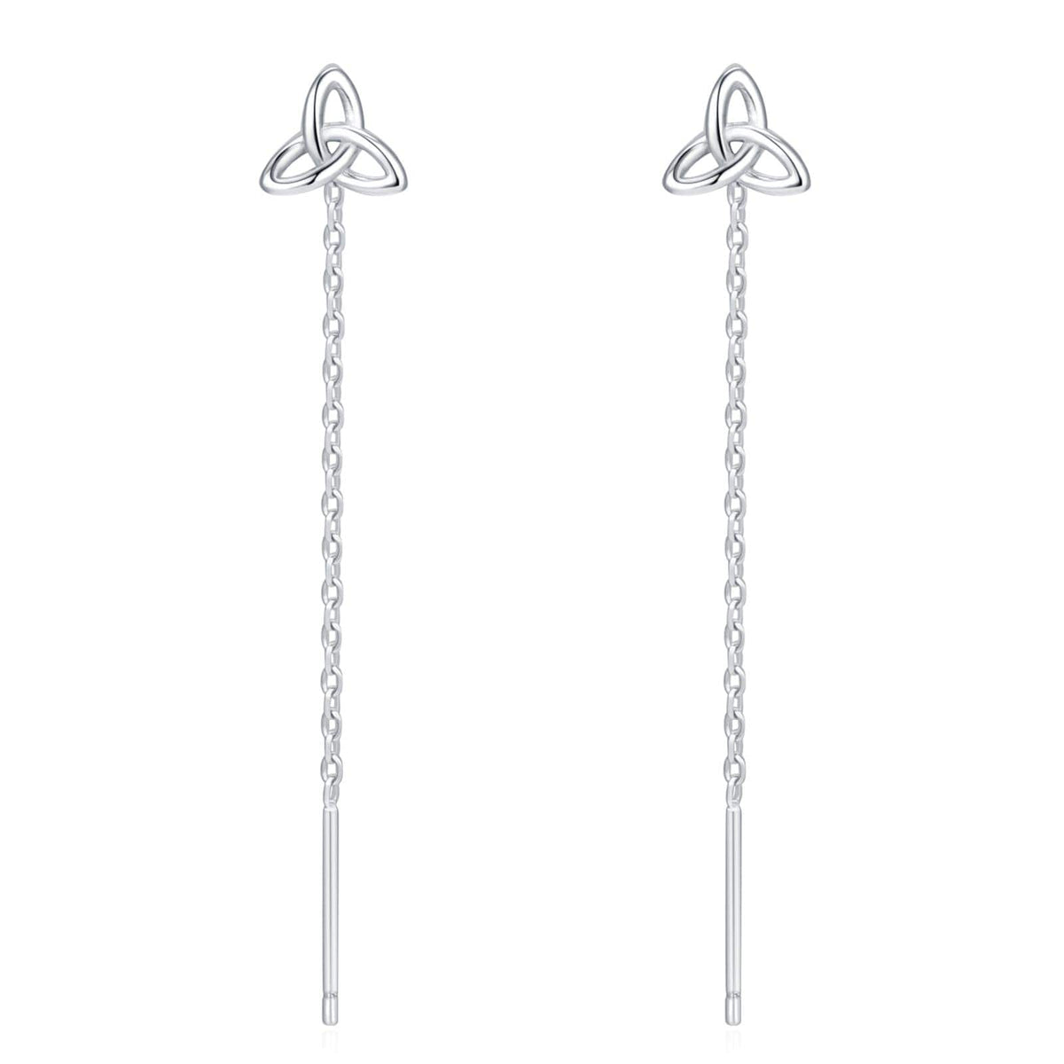 Celtic Trinity Knot Threader Earrings