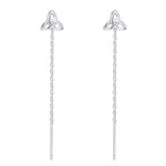 Celtic Trinity Knot Threader Earrings