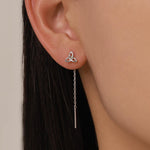 Celtic Trinity Knot Threader Earrings