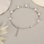 Double Layer Baroque Pearl Station Bracelet