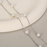 Double Layer Baroque Pearl Station Bracelet