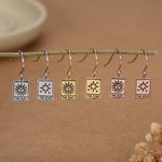 Sterling Silver Tarot Sun and Star Enamel Drop Earrings