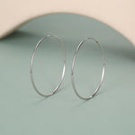 Skinny 40mm Large Hoop Earrings