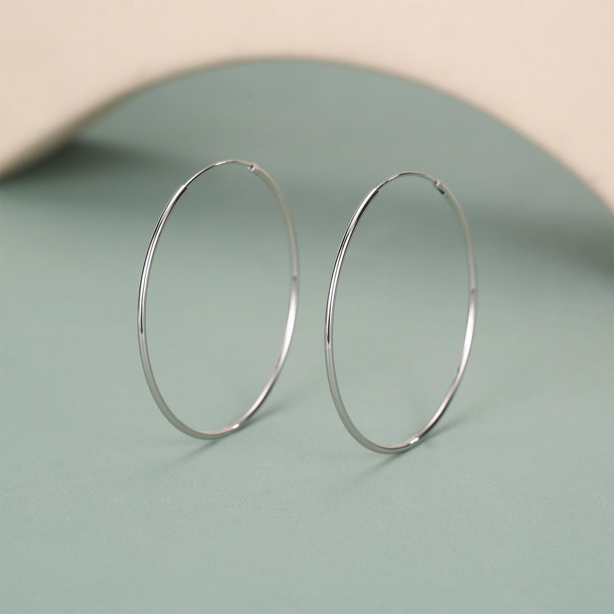 Skinny 40mm Large Hoop Earrings