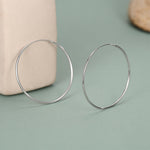 Skinny 40mm Large Hoop Earrings
