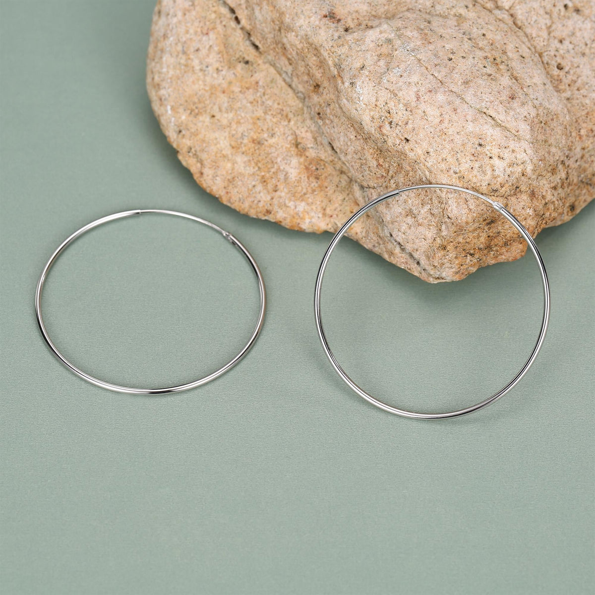 Skinny 40mm Large Hoop Earrings
