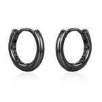 Minimalist Black Huggie Hoop Earrings