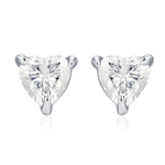 3mm Heart Moissanite Stud Earrings