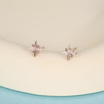 Sterling Silver Sunburst Star 16G Flat Back Earrings
