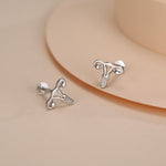 Sterling Silver Female Anatomy 16G Flat Back Earrings