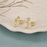 Sterling Silver Hammerhead Shark Screw Back Earrings
