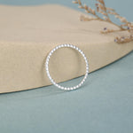 Sterling Silver Extra Skinny Dotted Stacking Ring