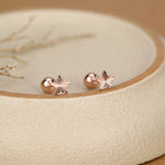 Sterling Silver Sunburst Star 18G Screw Back Earrings