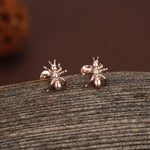 Sterling Silver Ant 16G Flat Back Labret Earrings