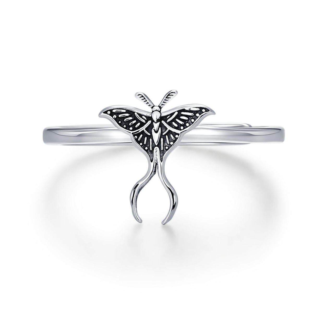 Sterling Silver Luna Moth Ring
