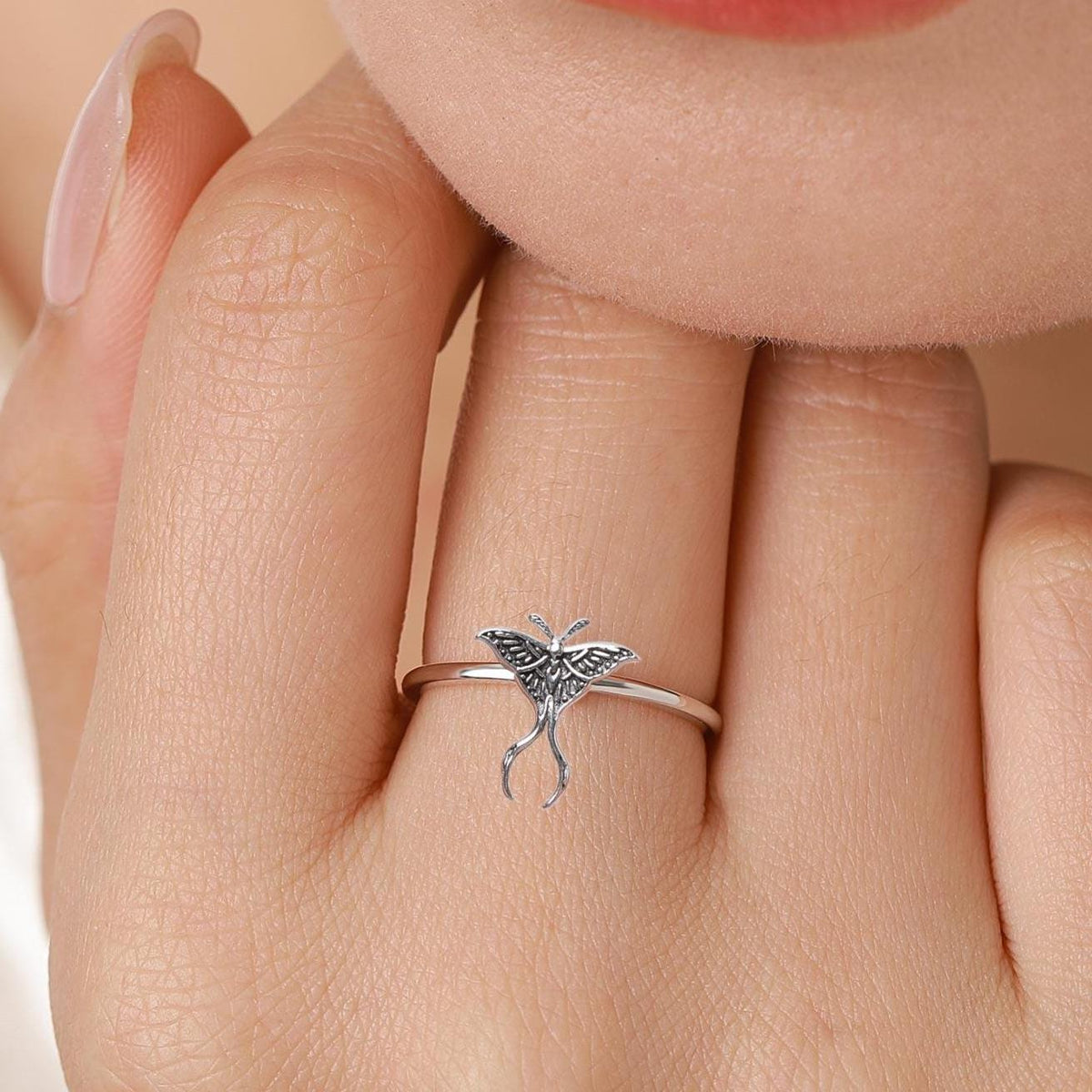 Sterling Silver Luna Moth Ring