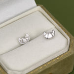Croissant Bread Stud Earrings in Sterling Silver, Silver or Gold, French Croissant Earrings, Food Earrings,