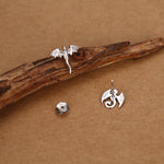 Tiny Mismatched Dragon Stud Earrings in Sterling Silver, Silver, Gold or Rose Gold, Asymmetric Dragon Stud Earrings