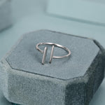 Minimalist Asymmetric Bar Open Ring