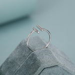 Minimalist Asymmetric Bar Open Ring