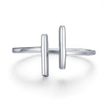 Minimalist Asymmetric Bar Open Ring