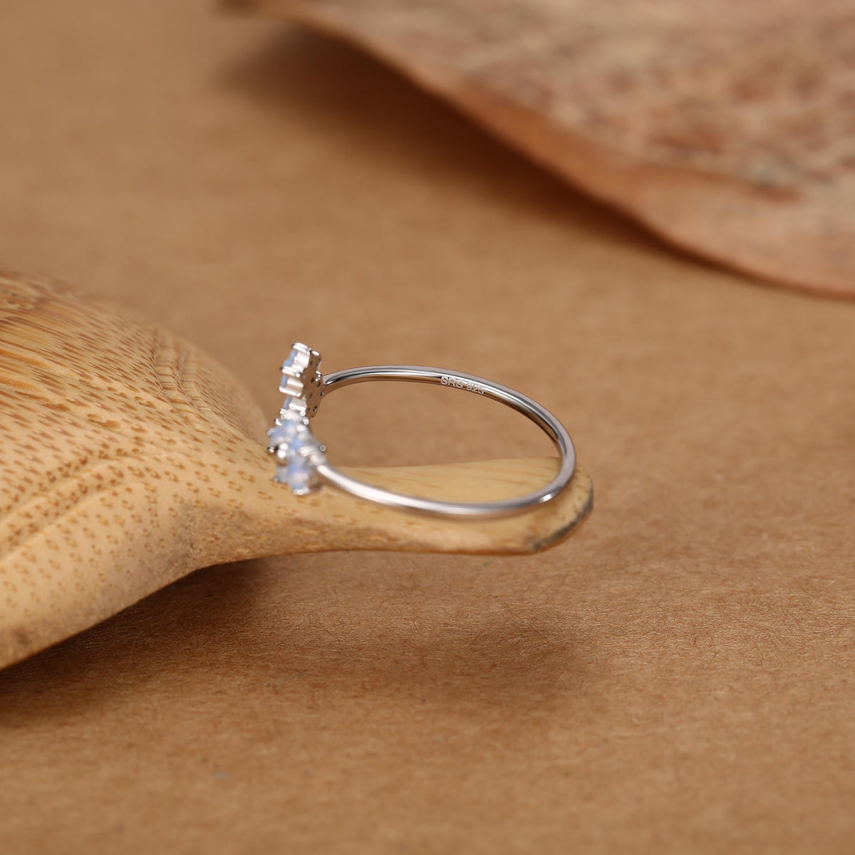CZ Forget-me-not Flower Bouquet Open Ring