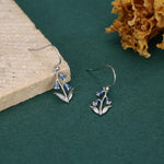 Sterling Silver Bluebell Flower Hook Earrings