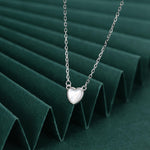 Mother of Pearl Heart Pendant Necklace in Sterling Silver, Silver or Gold or Rose Gold, Natural Mother of Pearl Heart Necklace