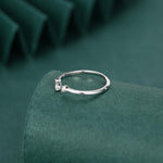 Baguette CZ Open Ring in Sterling Silver, Silver or Gold, Adjustable, Baguette Ring, Minimalist CZ Ring, Geometric Ring