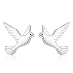 Dove Stud Earrings in Sterling Silver