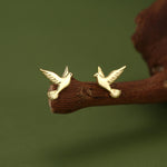 Dove Stud Earrings in Sterling Silver