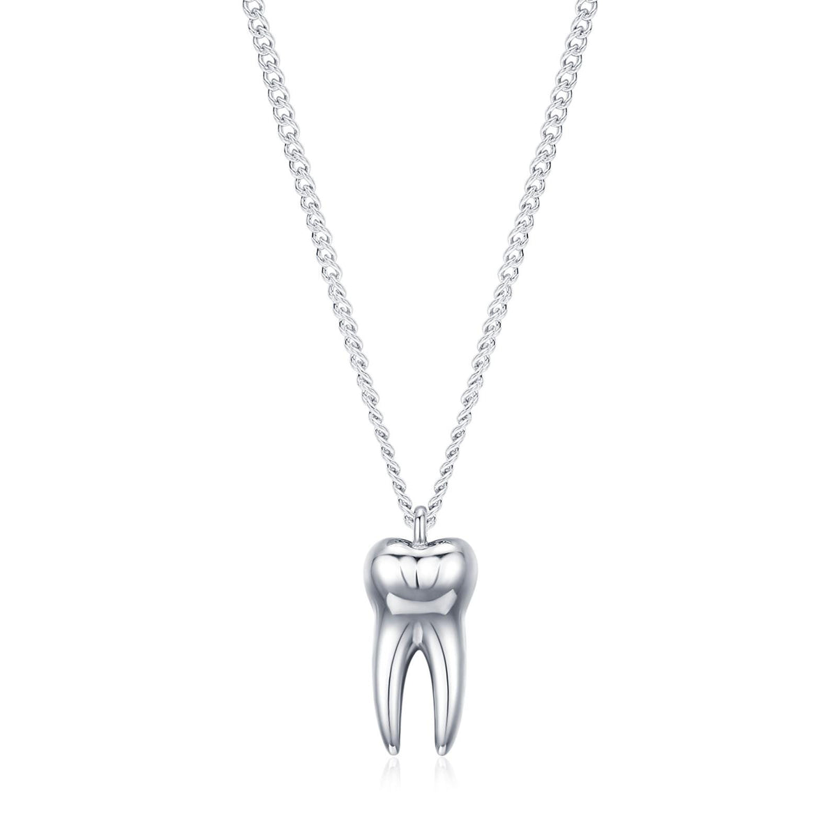 Sterling Silver Molar Tooth Necklace