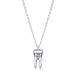 Sterling Silver Molar Tooth Necklace