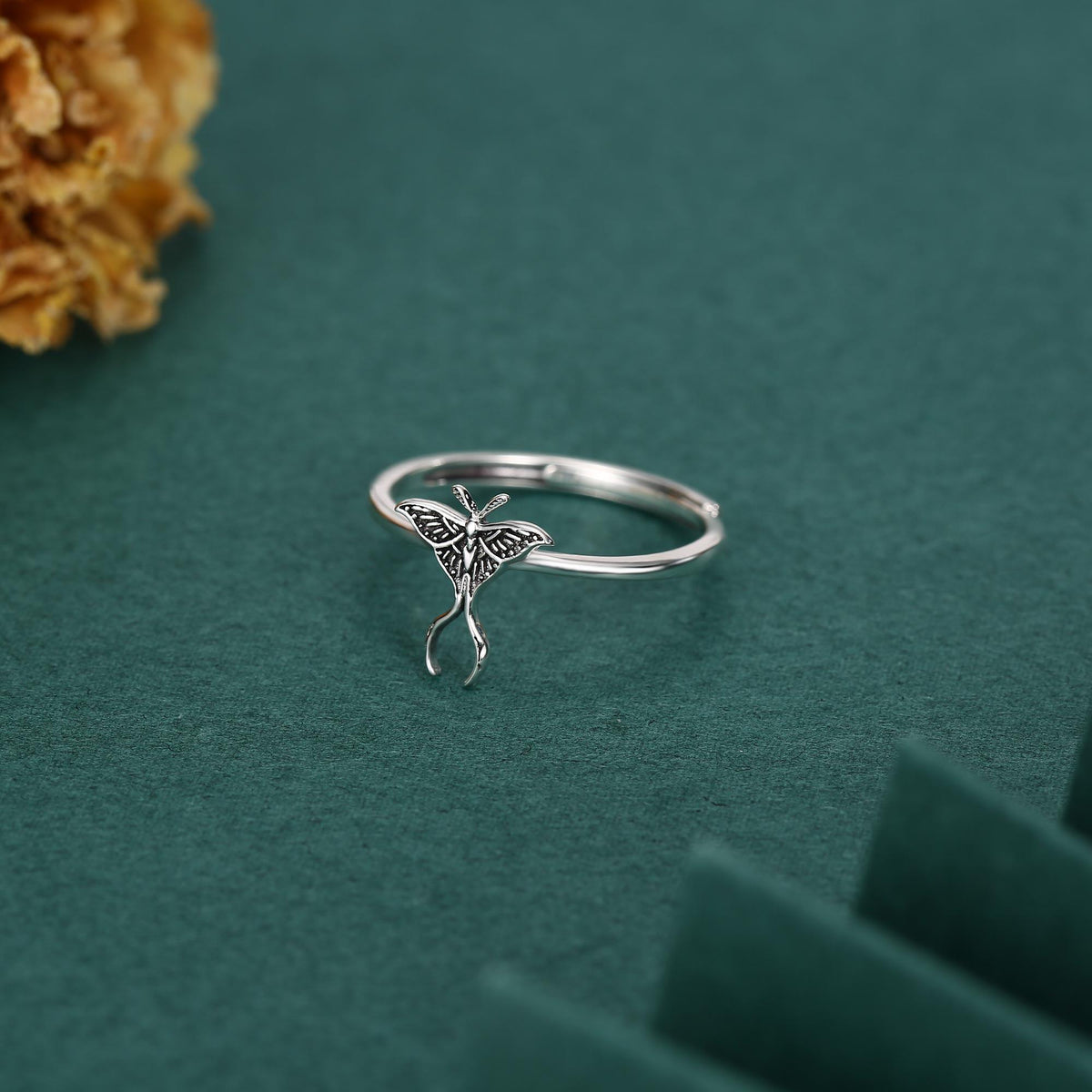 Sterling Silver Luna Moth Ring
