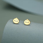 Sterling Silver Bao Bun Earrings, Silver or Gold, Dumpling Earrings, Kawaii Bao Earrings, Cute and Fun Food Jewellery, Quirky Bao Earrings