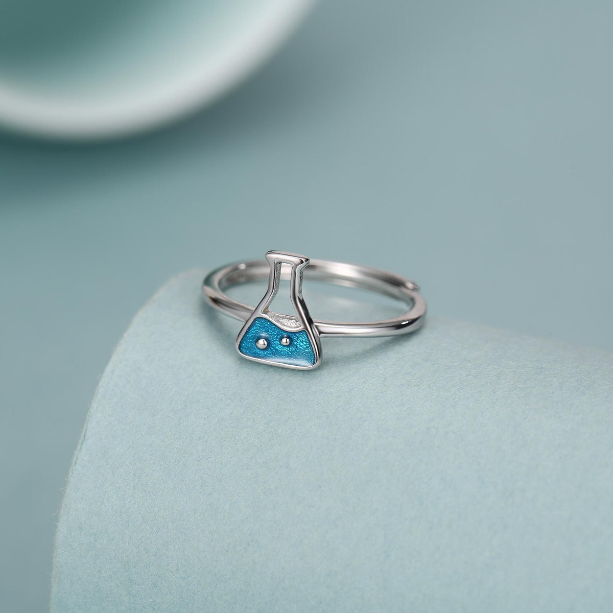 Sterling Silver Chemistry Flask Ring