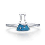 Sterling Silver Chemistry Flask Ring