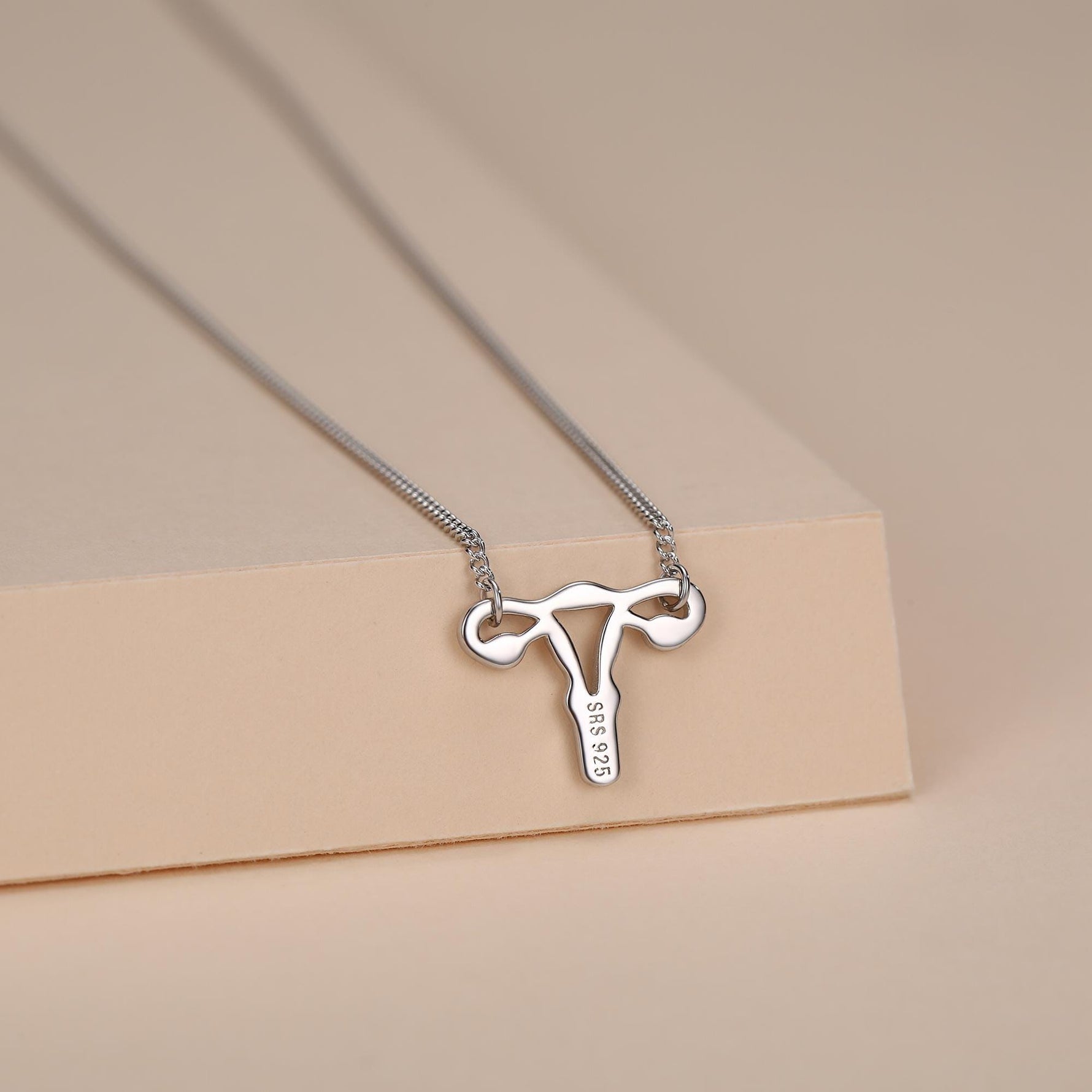Sterling Silver Female Anatomy Necklace