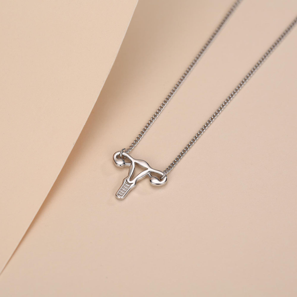 Sterling Silver Female Anatomy Necklace
