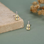 Tiny Violin Stud Earrings in Sterling Silver, Silver or Gold, Music Earrings